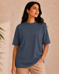 Navy basic T-shirt for women