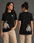 Printed Black T-shirt for women