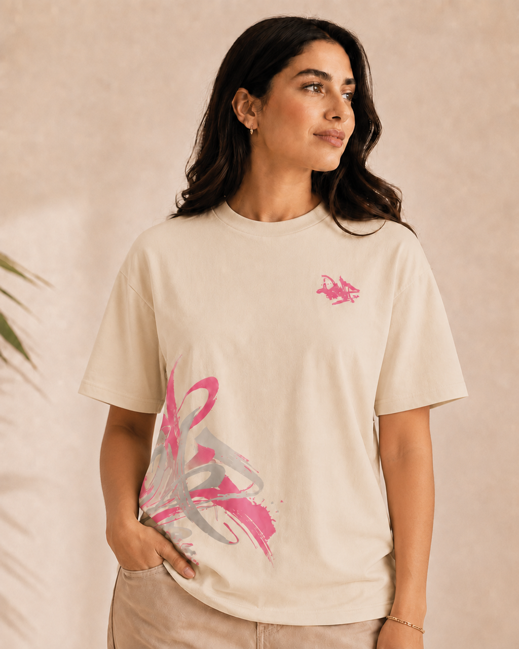 Printed Off-White T-shirt for women