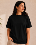 Black basic T-shirt for women